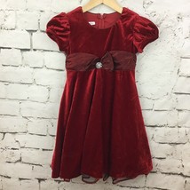 Bonnie Jean Red Velour Dress Girls Sz 6 Holiday Christmas FLAW - $14.84