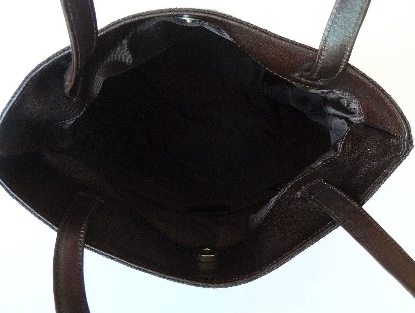 Celine Signature Canvas & Leather Drawstring Tote Shoulder Bag Made in Italy Handbags & Purses