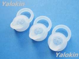 3 Small (S) Clear Ear-tips Adapters Buds for Motorola HX600 Boom - $11.85
