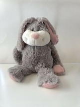 Ganz Hug A Longs Plush Bunny Rabbit Gray Stuffed Animal Toy 14” Easter HE9503 - $18.69