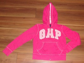 THE GAP Pink Full Zip Long Sleeve Hooded Jacket Girls Size 12 - $11.87