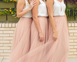 blush tulle maxi skirt
