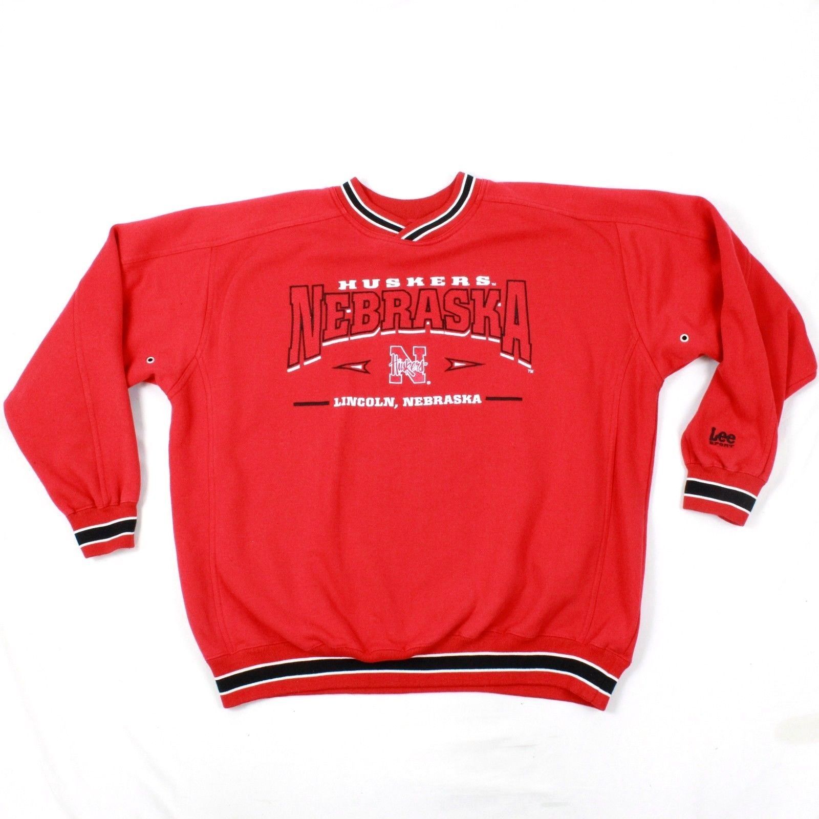 VINTAGE Lee Nebraska Huskers Sweatshirt Size XL Extra Large Red ...