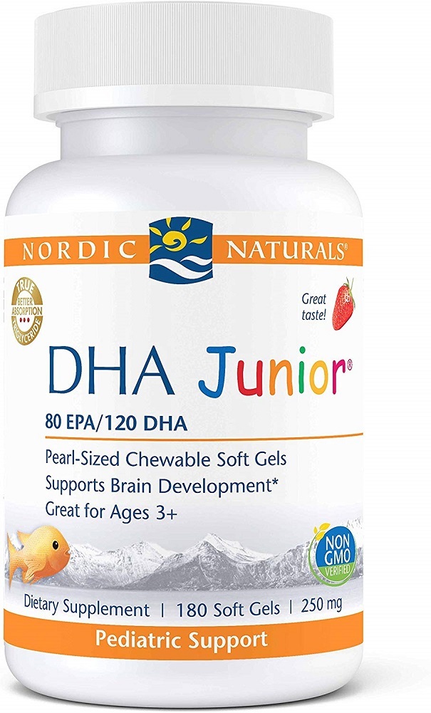 Nordic Naturals Pro DHA Junior - Wild Arctic Cod Liver Oil, 80 mg EPA, 120 mg