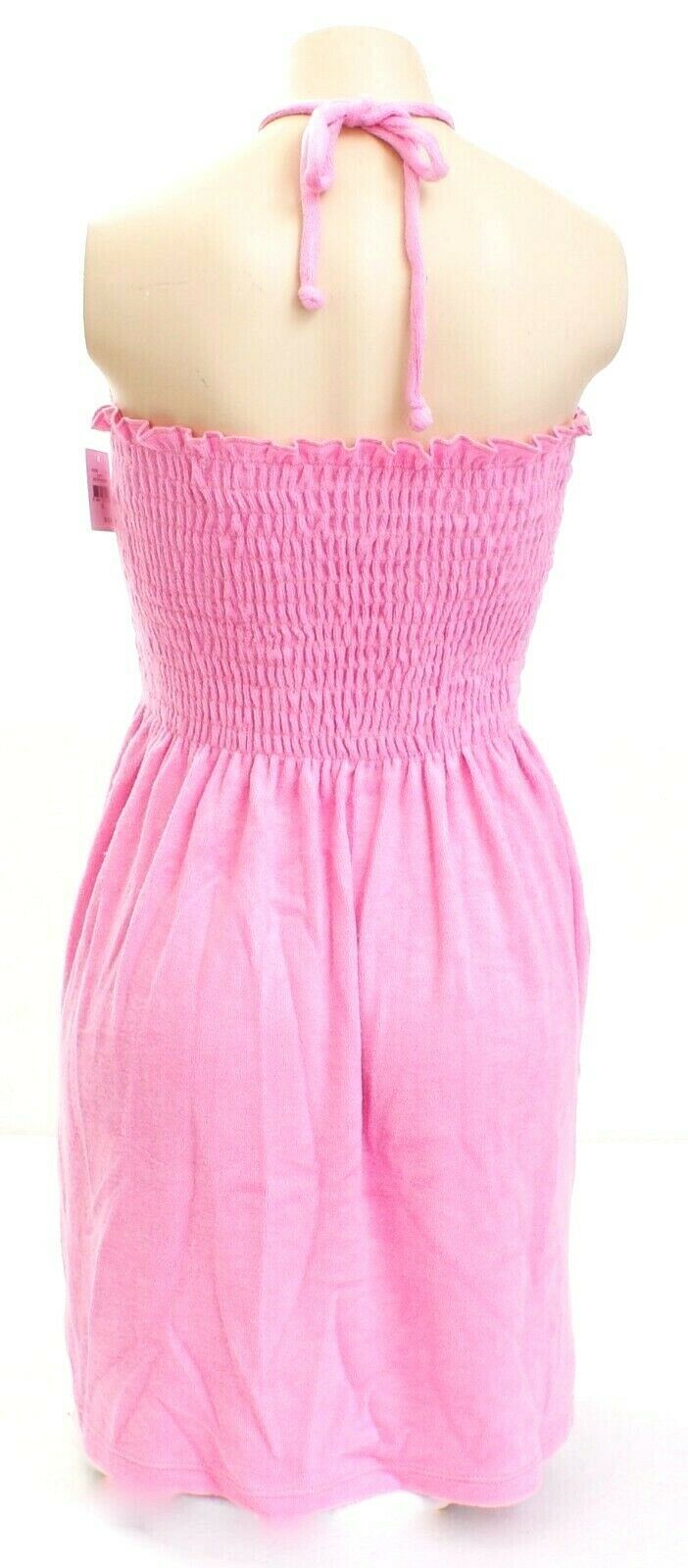 smocked terry cloth dress