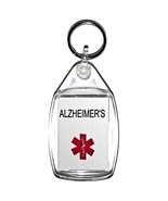 medical alert alzheimers keyring handmade in uk - $2.70