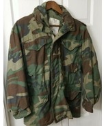 ALPHA INDUSTRIES Vtg M65 Cold Weather Field Jacket Military Camo small regular - $67.32