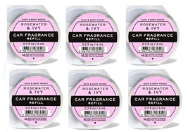 Bath &amp; Body Works Rose Water &amp; Ivy Scentportable Car Fragrance Refill x6 - $28.50