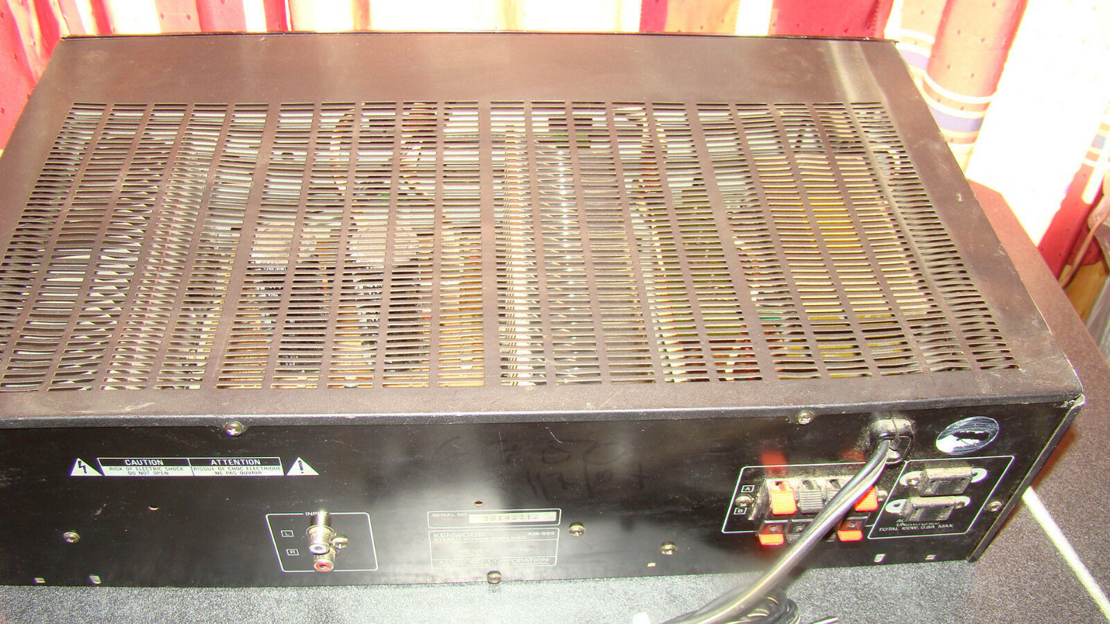 Kenwood KM993 150 Watts Per Channel Stereo Power Amplifier Vintage