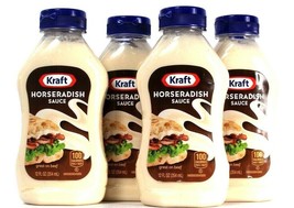4 Bottles Kraft 12 Oz Horseradish Sauce 100 Calories Per Serving BB 2/15/2022