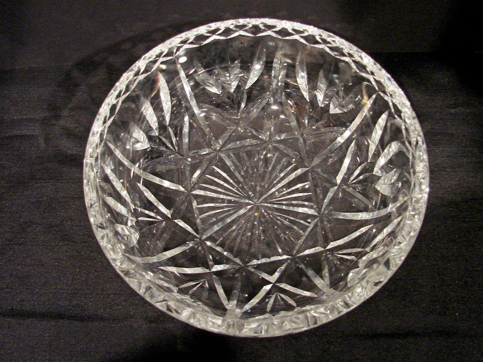 Older Waterford Cut Crystal Bowl with Diamond Pattern Pottery & Glass