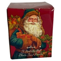 Hallmark St Nicholas Ceramic Bell "A Christmas to Remember" Box Santa Red 2004 - $22.10