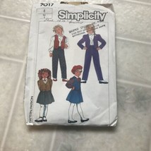 Simplicity Girls Pull on Pants, Skirt & Lined Jacket Size 4 Uncut Pattern 7017 - $12.19