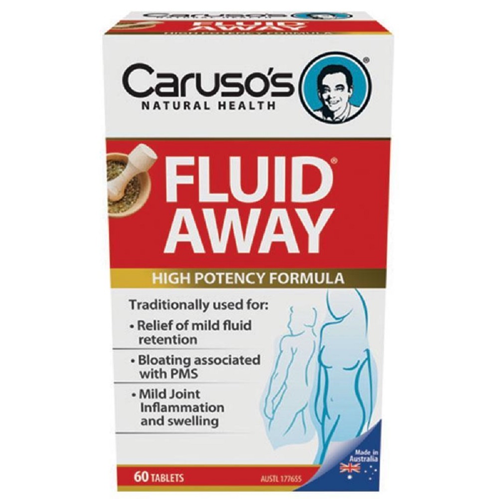Carusos Natural Health Fluid Away 60 Tablets