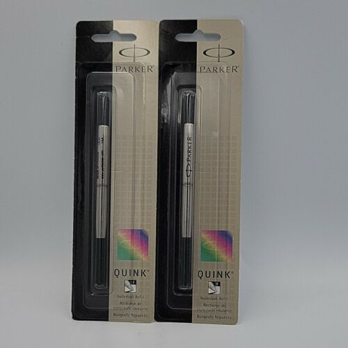 Medium Point Black 1-Count Parker Quink Roller Ball Pen Ink Refill 0.7mm 