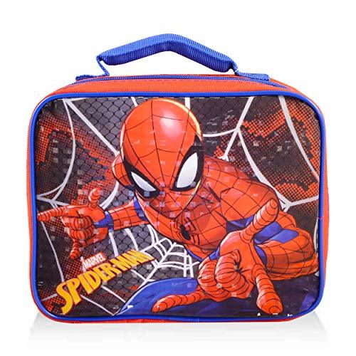 Spiderman Lunch Box Travel Activity Set ~ Insulated Spiderman Lunch Bag ...