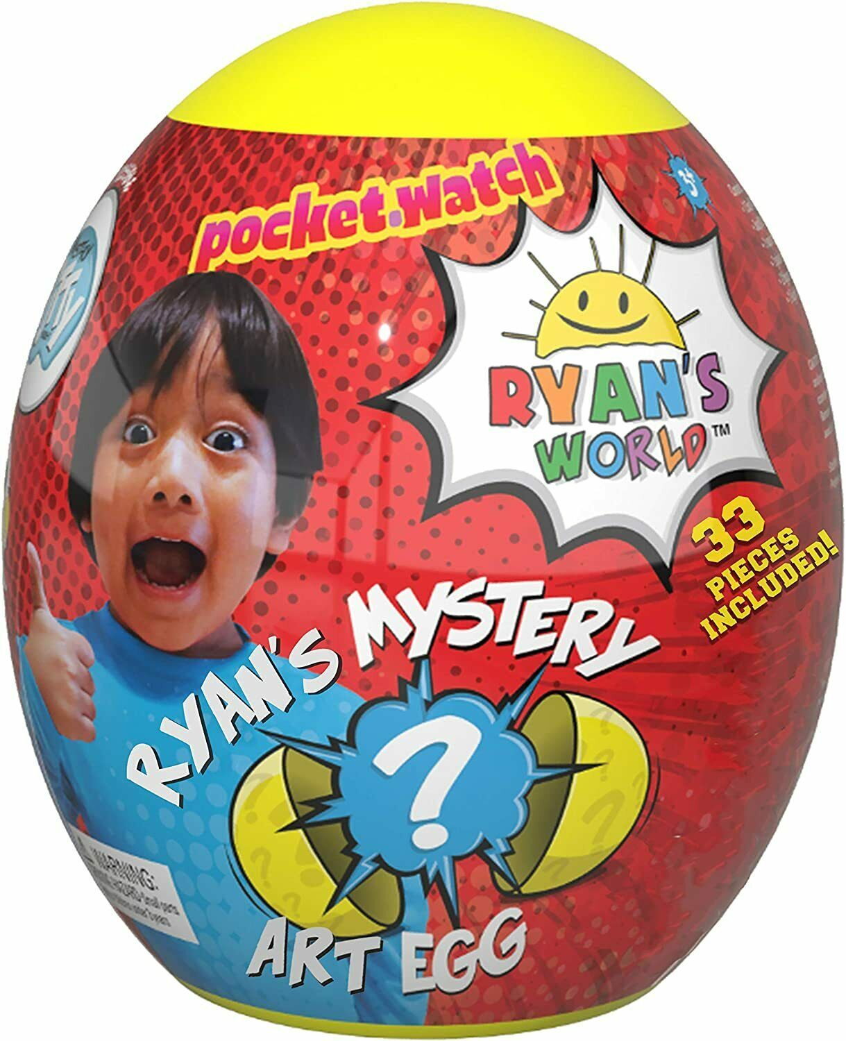 NEW RYAN'S WORLD Yellow Giant Mystery Art Egg Exclusive FAST SHIPPING