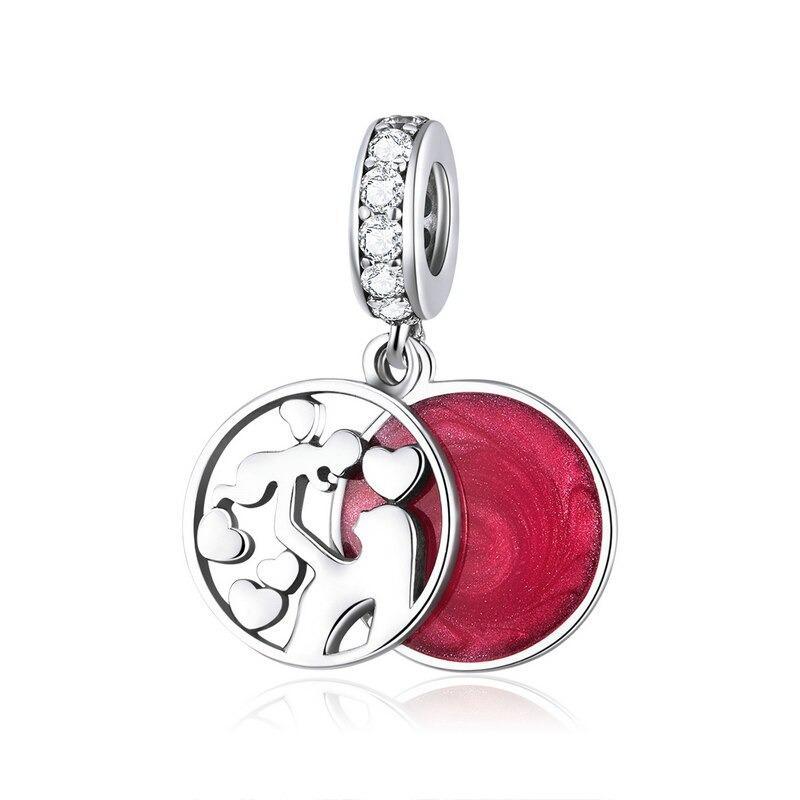 Mom and Baby Double Charm - 925 Sterling Silver