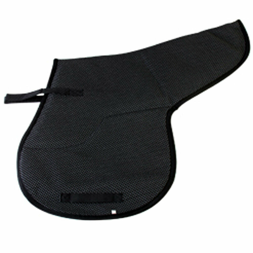 U74BK 26 INCH HILASON HORSE ENGLISH SADDLE PAD VENTILATED BLACK