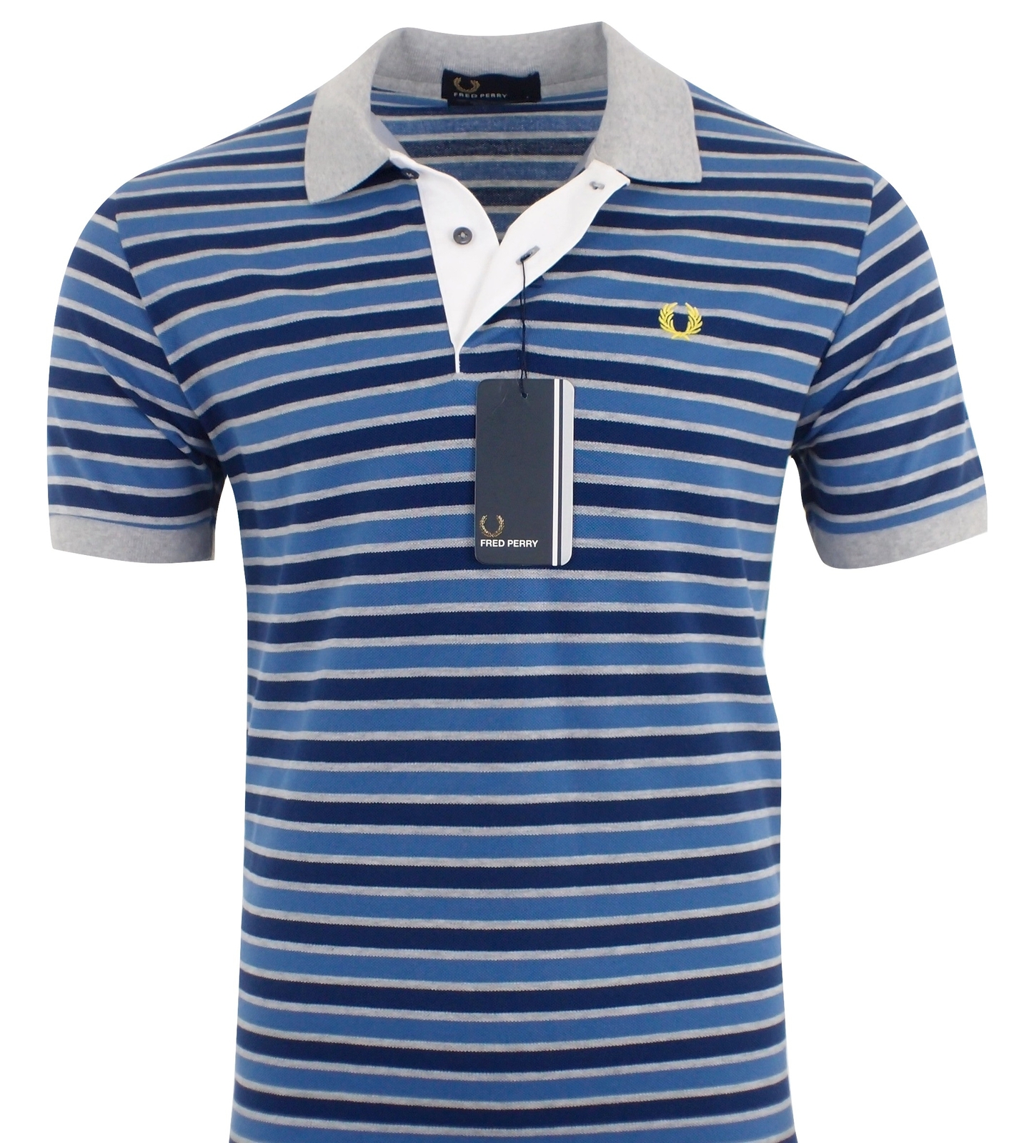 Image of FRED PERRY Men's Short Sleeve Cotton Pique Polo Shirt Striped size M, L, XXL