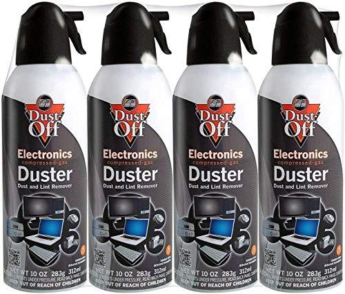 Falcon Dust-Off Electronics Compressed Gas Duster 10 oz (4 Pack) [New Improved V