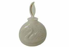 Lenox Perfume Bottle vtg porcelain gold swan goose geese duck bird figur... - $28.98