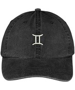 Trendy Apparel Shop Gemini Zodiac Signs Embroidered Soft Crown 100% Brus... - $18.99