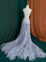 PLUM Detachable Tulle Maxi Skirt Gowns Wedding Photo Bridal Tulle Skirt Outfit image 11