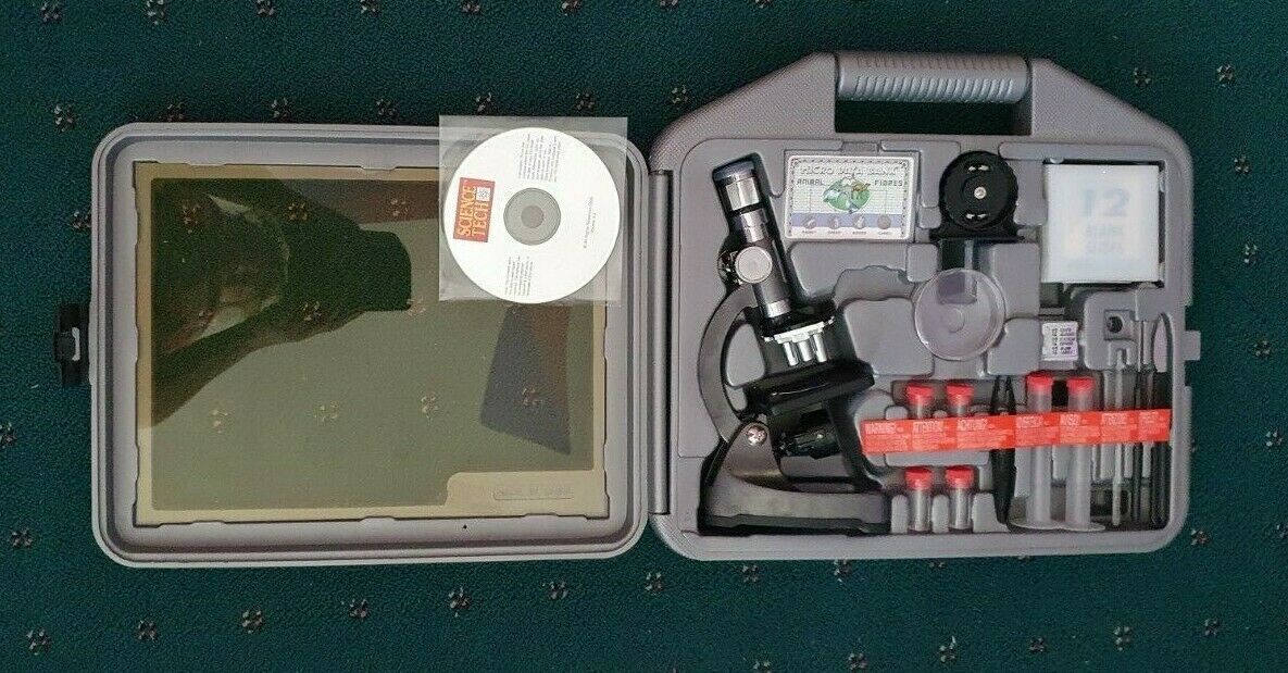 Edu Science Precision Microscope Set with Light & Projector and