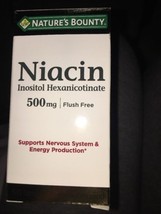 Natures Bounty Niacin Inositol Hexanicotinate 500Mg Flush Free 50 Capsul... - $12.86
