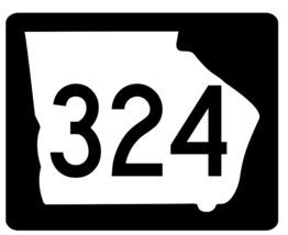 Georgia State Route 324 Sticker R3988 Highway Sign Road Sign Decal - $1.45+