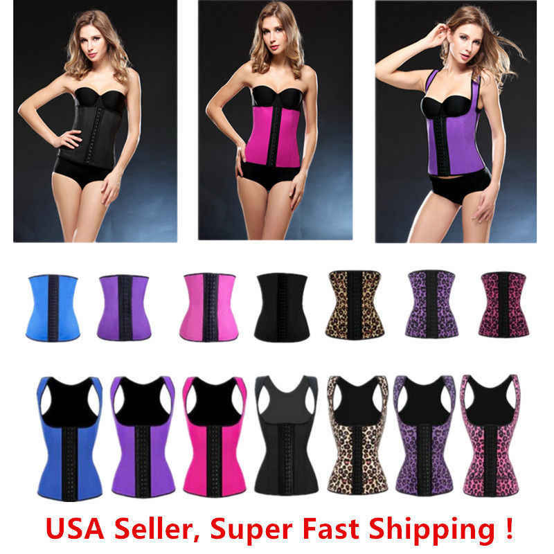 Image of DH Women Latex Shapewear Cincher Underbust Corset Body Shaper Waist Trainer