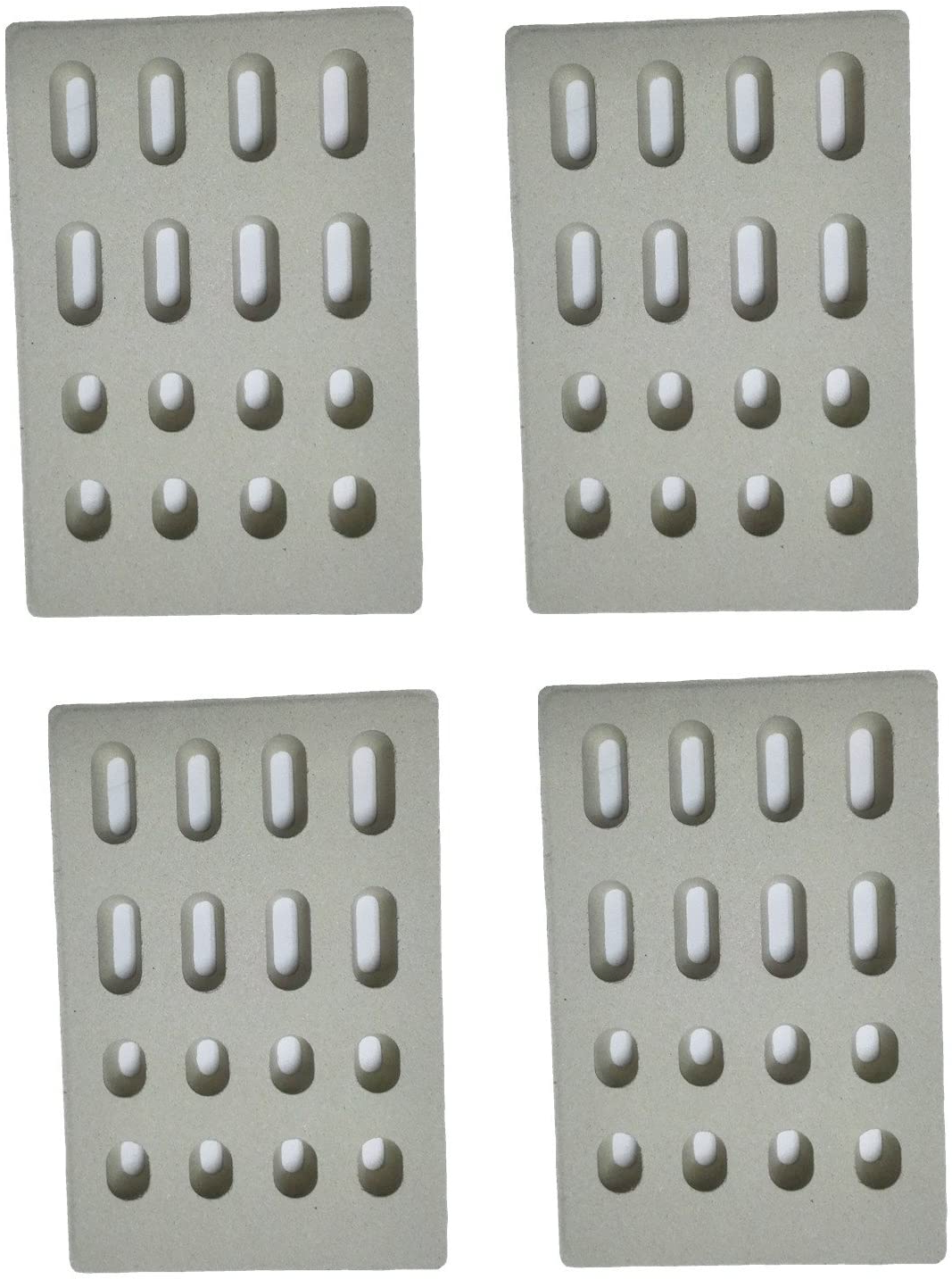Ceramic Brick Heat Plates Flame Tamers Replacement 4Pack For Grand