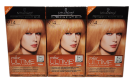 3X Schwarzkopf Color Ultime Glowing Coppers Hair Color Icy Copper 9.14 - $74.20