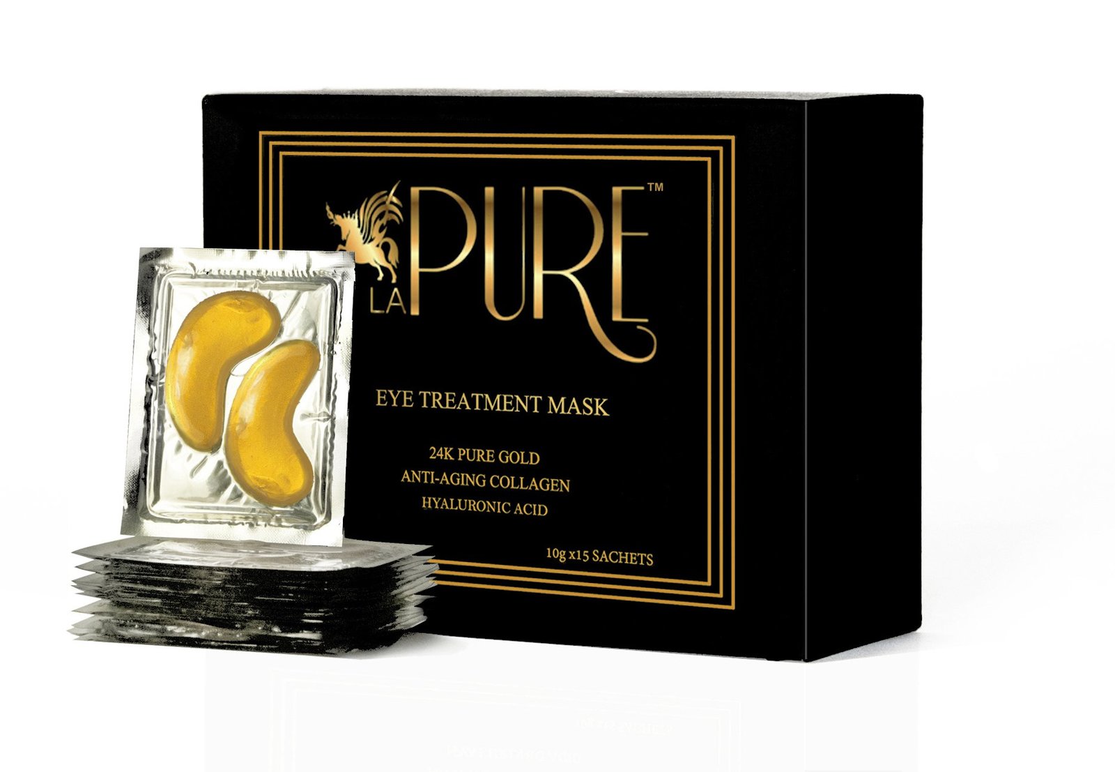 LA PURE 24K Gold Eye Treatment Mask Under Eye Patches, AntiWrinkle