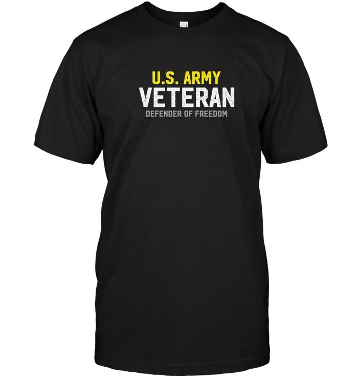 US Army Veteran Defender Of Freedom T Shirt Military - T-Shirts