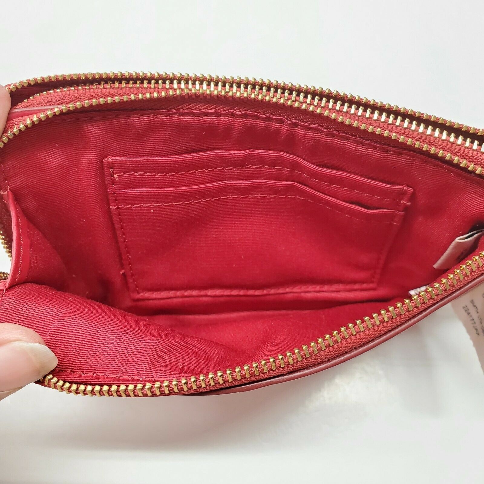 Coach Double Corner Zip Wristlet Red Zip Around Wallet Clutch Purse New - Women&#39;s Bags & Handbags