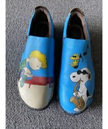 boc learher hand painted schroeder snd snoopy leather shoes 8.5 - $38.70