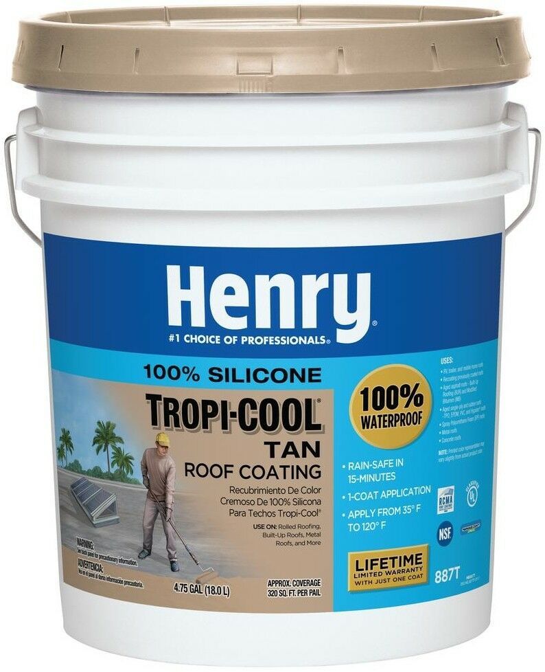 Henry Asphalt Roof Primer Coating 4.75 Gal. Waterproof Silicone Cold