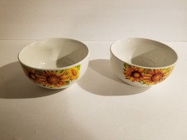 2 - Royal Norfolk Sunflowers 5 1/2 inch Cereal Bowls - $14.74