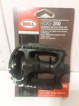 Bell Kicks 350 Universal Bike Pedal Set Fits 1/2"- 9/16" Black Brand New - $9.89