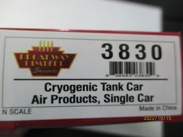 Broadway Limited # 3830 Air Products Cryogenic Tank Car #UTLX 80057. N-Scale image 4
