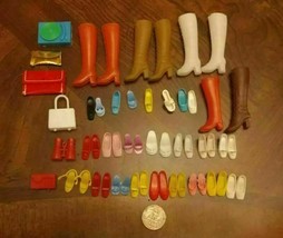 Vintage Barbie Shoes Boots Record Player Radio Binoculars Purse Mattel A... - $50.27