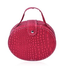 Red Crocodile Skin Embossed Faux Leather w/Scratch Protection Int. Jewel... - $23.74