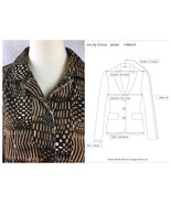 Additions by Chicos Womens Brown Black Jacket Chico Size 1/Medium Sz 8 - $35.00