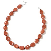 Goldstone Beads Sterling Silver Necklace (18-20 in) TGW 377.00  New   #J... - $11.96