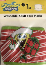 Spongebob Squarepants Christmas/Holiday Washable Adult Facemask-BRAND NEW - $3.95