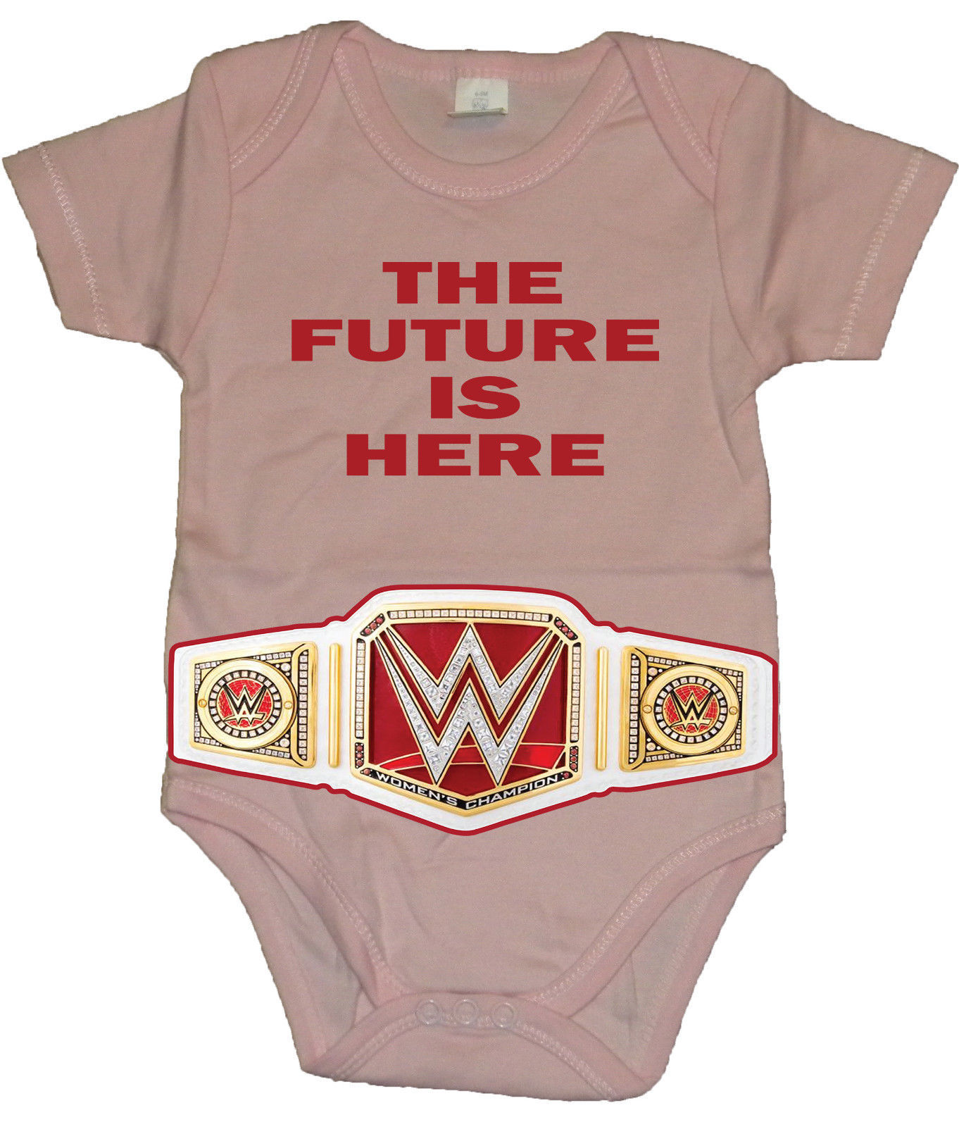 The Future Is Here WWE With Women's Championship Belt Baby Creeper/Bodysuits