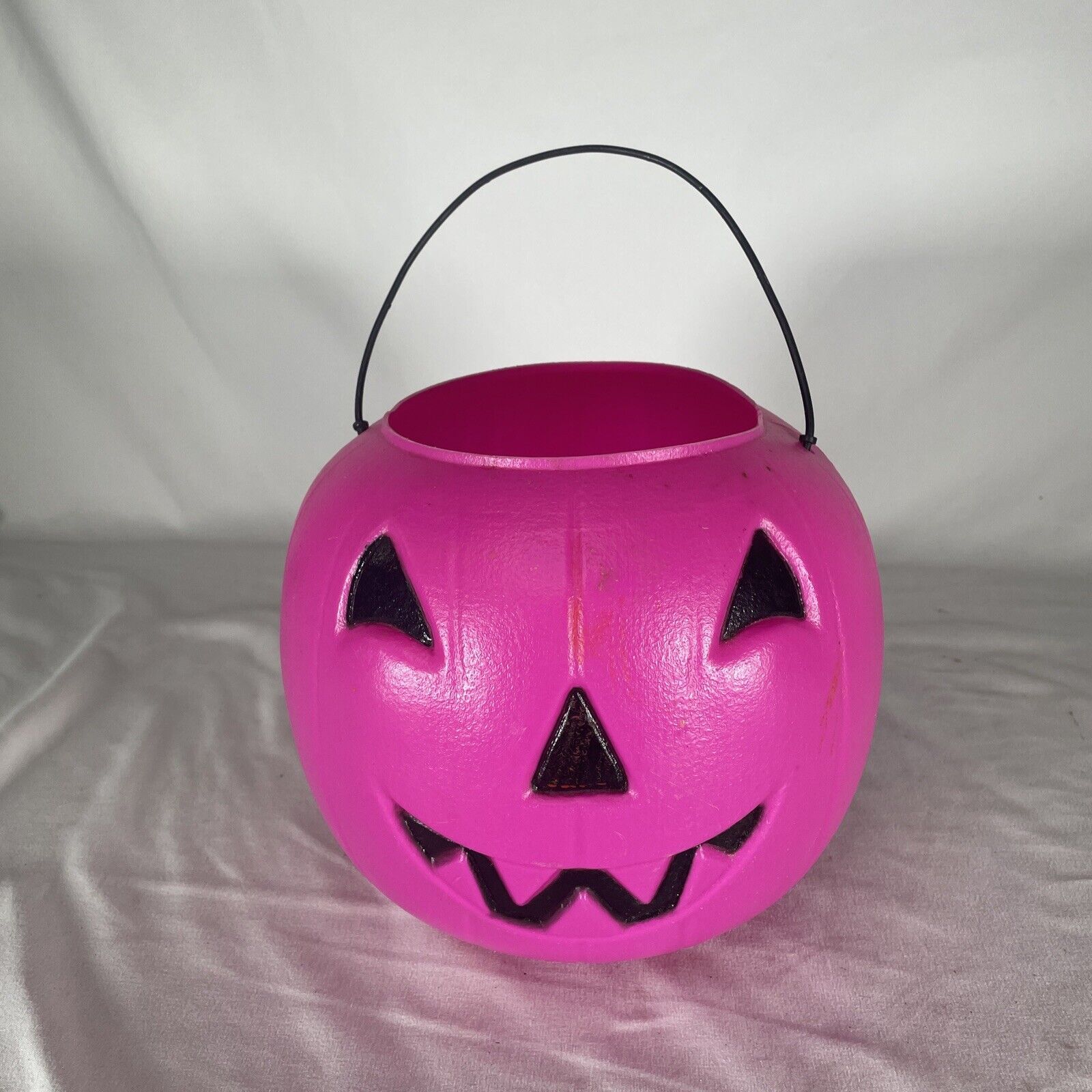 Halloween Bucket Norfolk Blow Mold Pumpkin Pink | General Foam Plastics ...