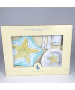 Pottery Barn Kids dinnerware set Starfish melamine plate bowl Beach 5 pc  - $29.99